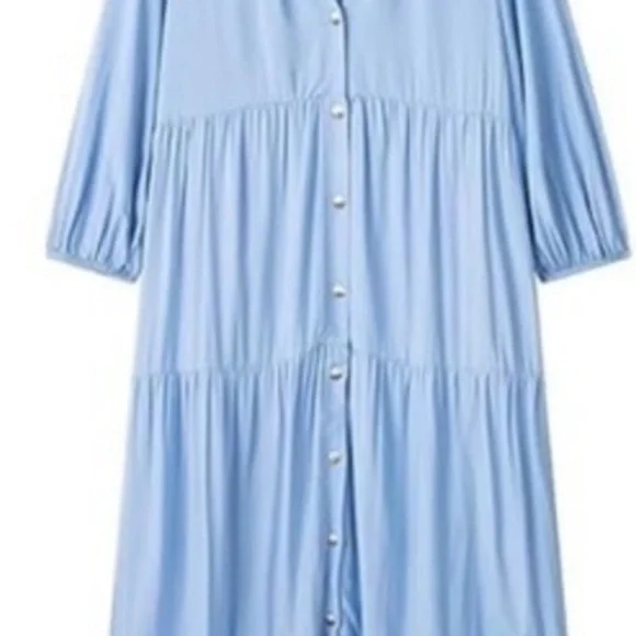 Zara | Dresses | Zara Light Blue Maxi Dress | Poshmark